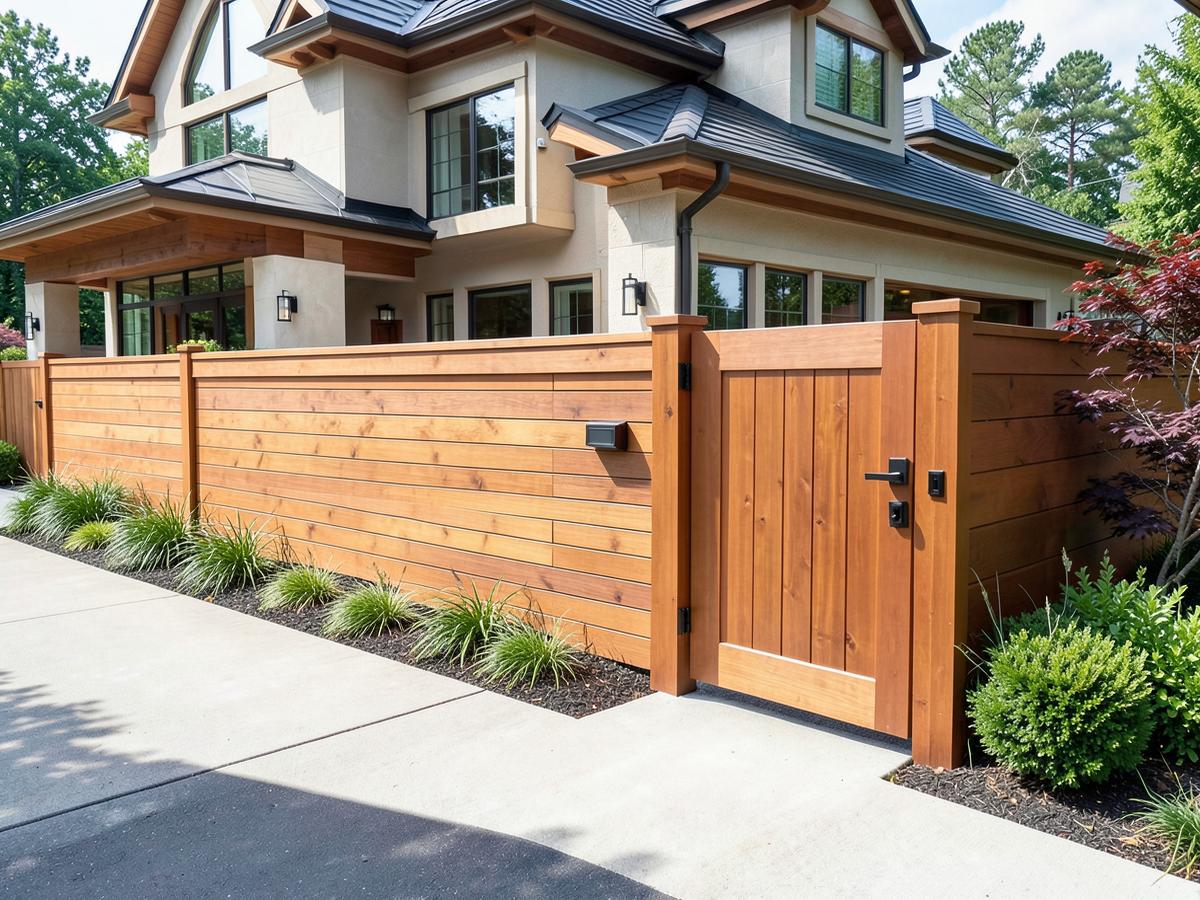 Cedar Fence & Gate — Outdoor Structures package by La Rue Construction